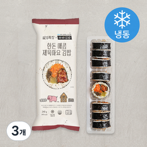 설성목장 한돈 매콤 제육마요 김밥 (냉동), 240g, 3개