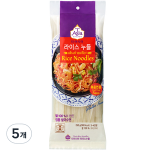 티아시아키친 라이스누들 볶음면용 5mm, 250g, 5개