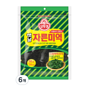 오뚜기 옛날 자른 미역, 50g, 6개