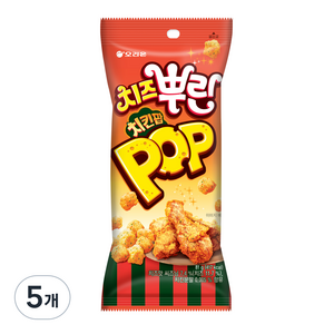 오리온 치즈뿌린 치킨팝, 81g, 5개