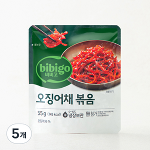 비비고 오징어채볶음, 55g, 5개