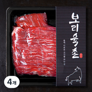 보리육촌 국내산 소고기 양지 덩어리 국거리용 (냉장), 4개, 250g