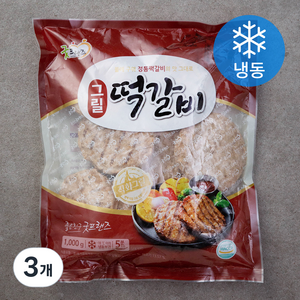 굿프랜즈 그릴 떡갈비 (냉동), 1000g, 3개