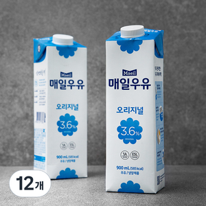 매일우유 오리지널, 900ml, 12개