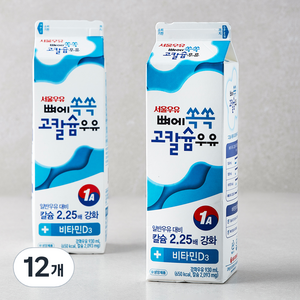 서울우유 뼈에 쏙쏙 고칼슘우유, 930ml, 12개