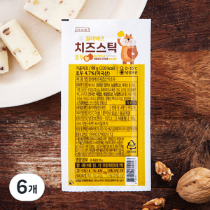 끌레베르 치즈스틱 호두, 98g, 1개입, 6개