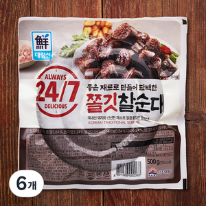 대림선 쫄깃 찰순대, 500g, 6개