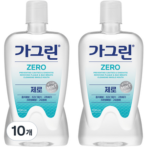 가그린 제로 구강청결제, 1.1L, 10개