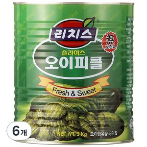 리치스 슬라이스 오이피클, 6개, 3kg