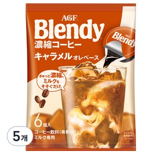 에이지에프 Blendy 포션커피 카라멜향, 18g, 6개입, 5개