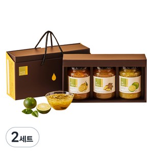 올가홀푸드 액상차 3종 혼합 선물 세트, 꿀 생강차 550g + 꿀 유자차 550g + 청귤차 550g, 2세트