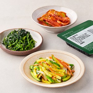 집반찬연구소 계절삼색나물 애호박나물 110g + 새콤달콤도라지무침 100g + 참나물 80g, 1세트