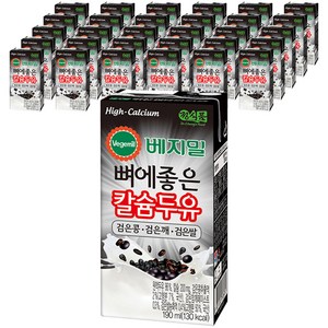 베지밀 뼈에좋은 칼슘두유 검은콩 깨 쌀, 190ml, 96개