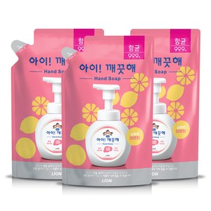 아이깨끗해 핸드워시 레몬향 리필, 450ml, 3개