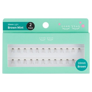 깜빡 인조 가닥속눈썹 패키지버전 10mm 2기둥, 브라운, 1개
