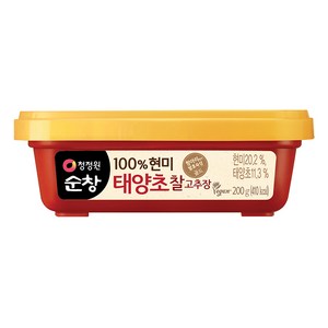 청정원 순창 태양초 찰고추장, 1개, 200g