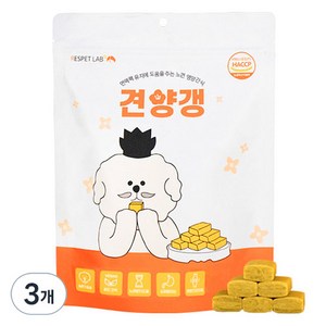 리스펫랩 강아지 견양갱 간식, 면역력 유지, 210g, 3개