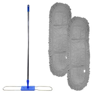 월드크린 극세사 리스킹 그레이 105cm 2p + 프리미엄 판자루 세트, 1세트