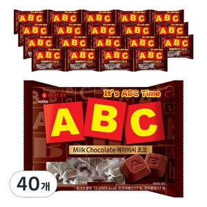 롯데웰푸드 ABC 초코, 72g, 40개