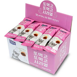 테비토퍼 또먹고또먹고 시리얼 고양이 간식, 혼합맛(참치/게살), 20g, 30개