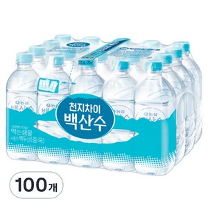 백산수 무라벨 생수, 330ml, 100개