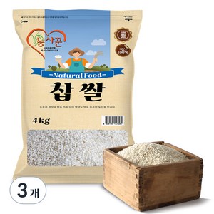 농사꾼 찹쌀, 4kg, 3개