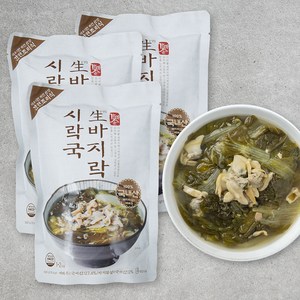 청조푸드 가마솥 생바지락 시락국 냉장, 500g, 3개