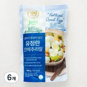 조인 유정란 깐메추리알, 500g, 6개