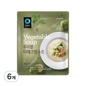 청정원 우리쌀 야채 수프, 60g, 6개