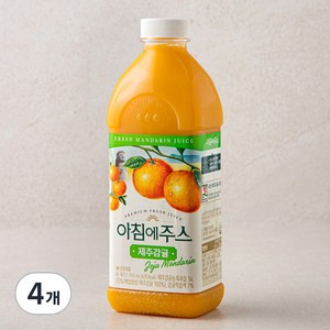 서울우유 아침에주스 제주감귤, 950ml, 4개