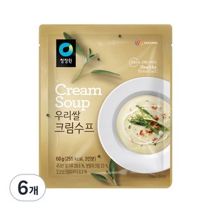 청정원 우리쌀 크림수프, 60g, 6개