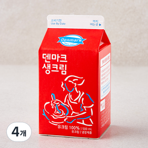 덴마크 생크림, 500ml, 4개