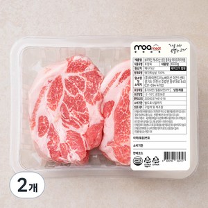 모아미트 캐나다산 보리먹인 암퇘지 통목살 에어프라이어용 (냉장), 600g, 2개