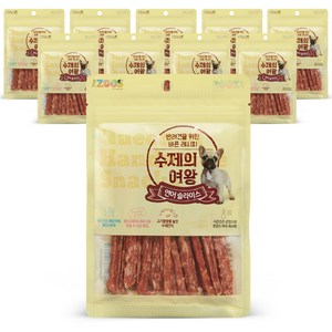 수제의여왕 강아지 간식, 연어슬라이스, 70g, 10개