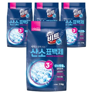 비트 O2산소 분말형 표백제, 3kg, 4개