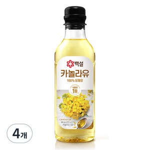 백설 카놀라유, 500ml, 4개