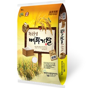 평화미곡 2024년산 햅쌀 황금들녘메뚜기쌀 새청무 백미, 상등급, 20kg, 1개