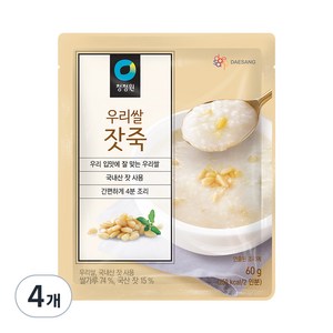 청정원 우리쌀 잣죽, 60g, 4개