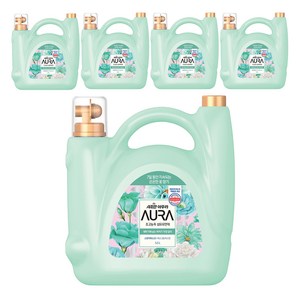 AURA 초고농축 섬유유연제 스모키머스크 본품, 5.5L, 5개