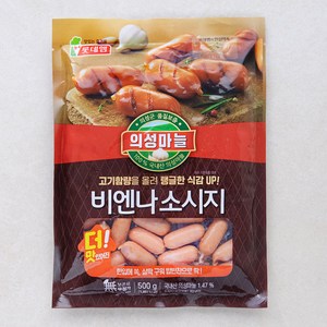 롯데햄 의성마늘 비엔나 소시지, 500g, 1개