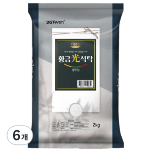 더담은 2024년산 햅쌀 황금빛식탁 백미, 상등급, 2kg, 6개