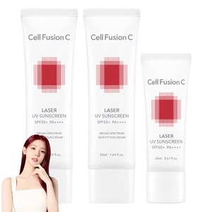 셀퓨전씨 레이저 유브이 썬스크린 50ml x 2p + 20ml 세트 SPF50+ PA++++, 1세트