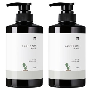 살림백서 오푼티아 앤 밤부 바디워시 화이트머스크향, 500ml, 2개