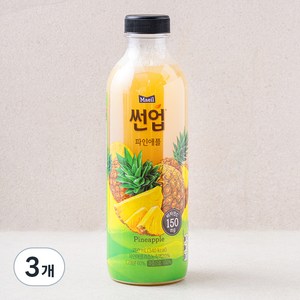 썬업 파인애플 주스, 750ml, 3개