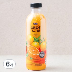 썬업 오렌지주스, 6개, 750ml