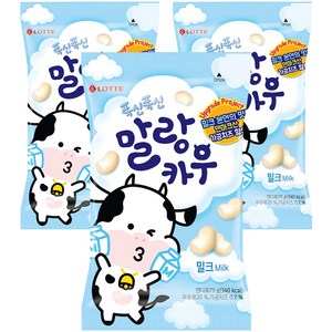 롯데웰푸드 폭신폭신 말랑카우 밀크 츄잉캔디, 79g, 3개