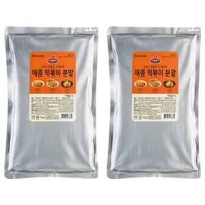 쉐프원 매콤 떡볶이 분말, 1kg, 2개
