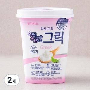 불가리스 락토프리 그릭요거트, 400g, 2개