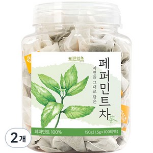 바른약초 페퍼민트 삼각티백, 1.5g, 100개입, 2개