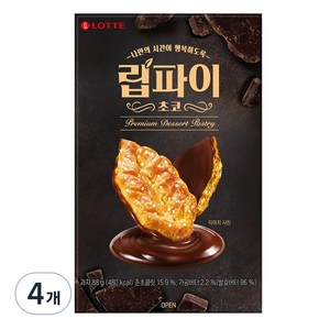 롯데웰푸드 립파이 초코, 88g, 4개